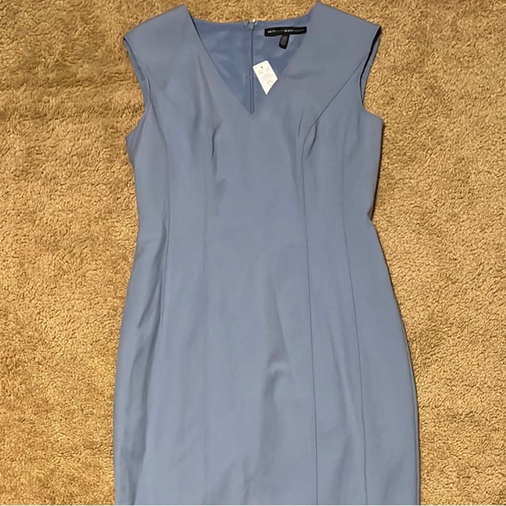 White House Black Market Blue Sheath Midi Dress